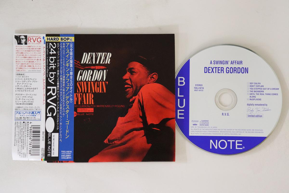 

CD DEXTER GORDON A Swingin Affair TOCJ9216 BLUE NOTE 2000 Japan Obi Jazz Used