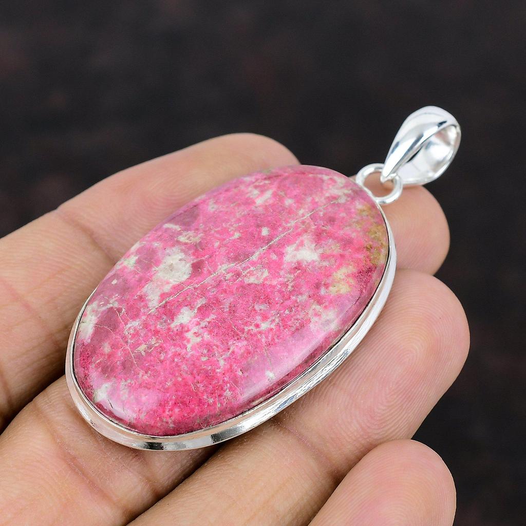 Thulite Pendant Handmade Jewelry 925 Sterling Silver Pendant Thulite Jewelry Gemstone Pendant Ethnic Pendant Mother's Day Gift Women Pendant