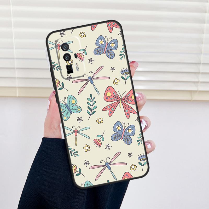 

Colorful Dragonfly Cover For Xiaomi 14 13 15 Ultra 11T 12T 13T 14T Pro POCO X7 Pro X3 X5 X6 M6 F5 F6 Pro Case Xiaomi 14 Ultra