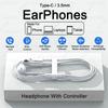 Type C Headphones Wired Earbuds For Xiaomi Redmi Poco Oneplus OPPO Huawei Honor Samsung Earphones 3.5mm Laptops Tablet Headset