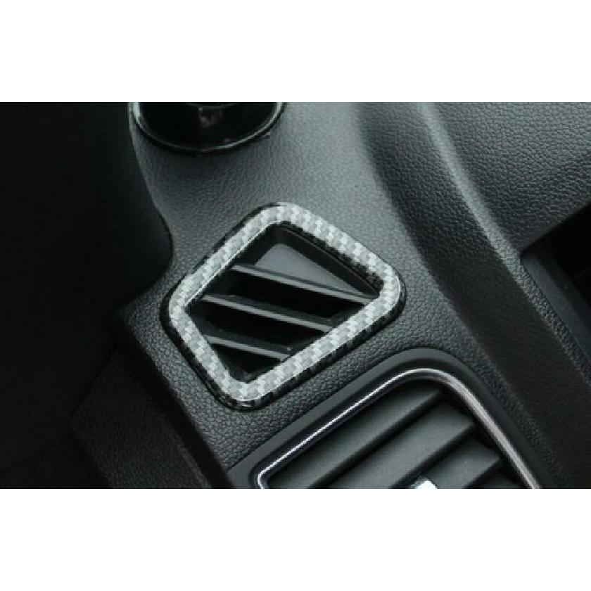 Dashboard L&R Air Outlet Vent Cover For Ford Explorer 2011- ABS Carbon Fiber