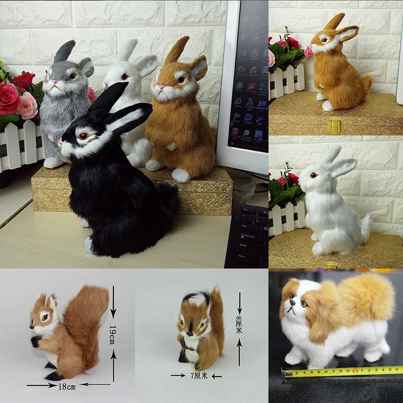 Premium Quality Cute Plush Toys Rabbit Dog And Squirrel Simulation Animal Gifts