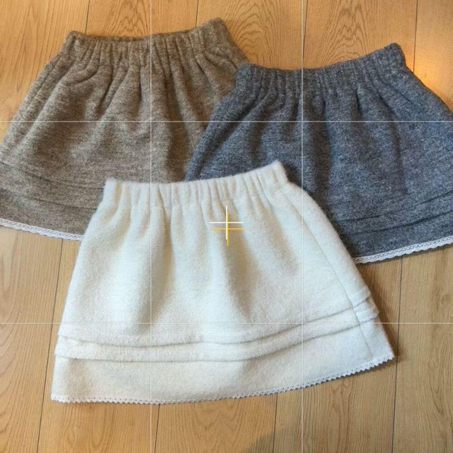 Korean Style Elastic Waist Short Skirt - Elegant Slimming Autumn/Winter Lace Design for Women S темно-серого