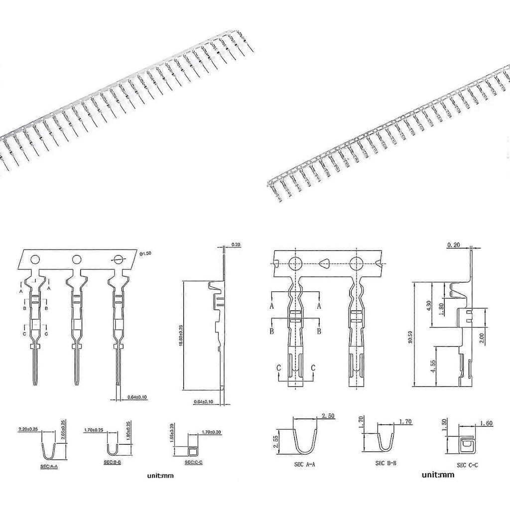 2.54mm Pitch 1 2 3 4 5 6Pin Housing Connector Dupont Wire Male Female Crimp Pins Adaptor Assortment Kit - DD