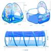Portable Children's Tent 3 in 1 Basketball Stand with Tunnel Ball Pool Indoor and Outdoor Climbing Playhouse Children's Gift