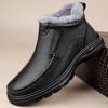 New Men's Casual Leather Snow Boot For Autumn Winter Comfortable Warm And Anti -Slip Ankle Boot Outdoor Comfortable Casual Shoes