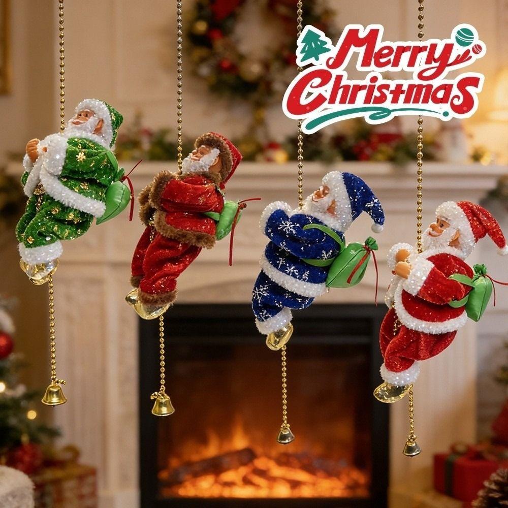 Glowing Light Santa Claus Hanging Ornament Singing Santa Claus Ornament  Home Holiday Decor