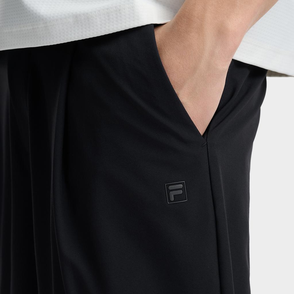 Fila White Fashion Simple Classic Daily Versatile Comfortable Woven Casual Pants Men bottoms Black F11M623801FBK