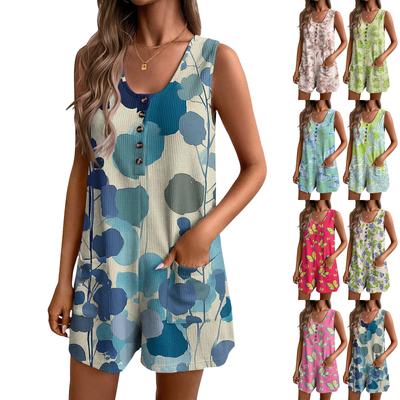 Γυναικεία Ολόσωμη Φόρμα Καλοκαιρινό Σορτς Άνετη Με Τσέπες Καθημερινά Ρούχα Παραλίας Ρούχα Θερέτρου