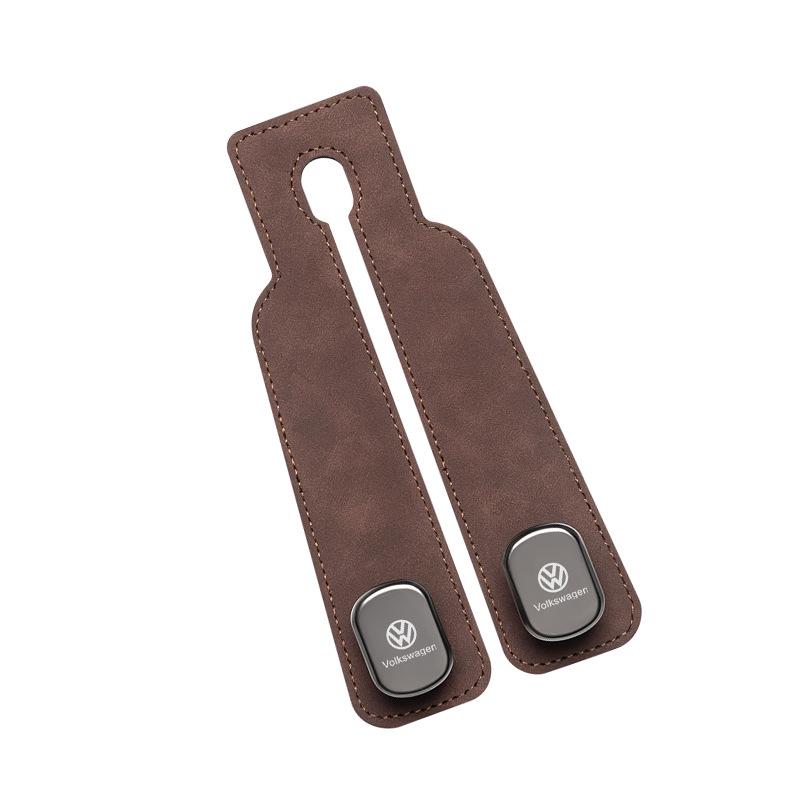 Zamszowe haczyki na telefon i do przechowywania na tylne siedzenie