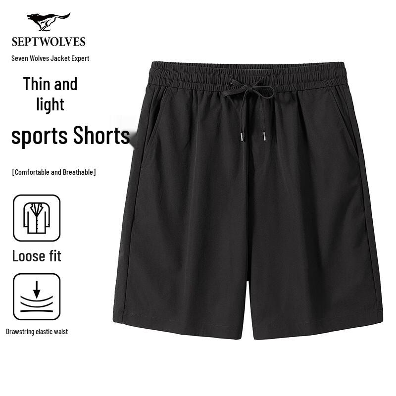 Septwolves Men s Casual Summer Straight-Fit Shorts 175/84A