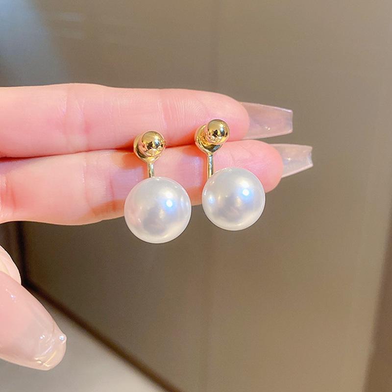 Французские цветочные серьги-гвоздики с бантом и жемчугом, ретро-стиль, серьги, подчеркивающие темперамент, для женщин