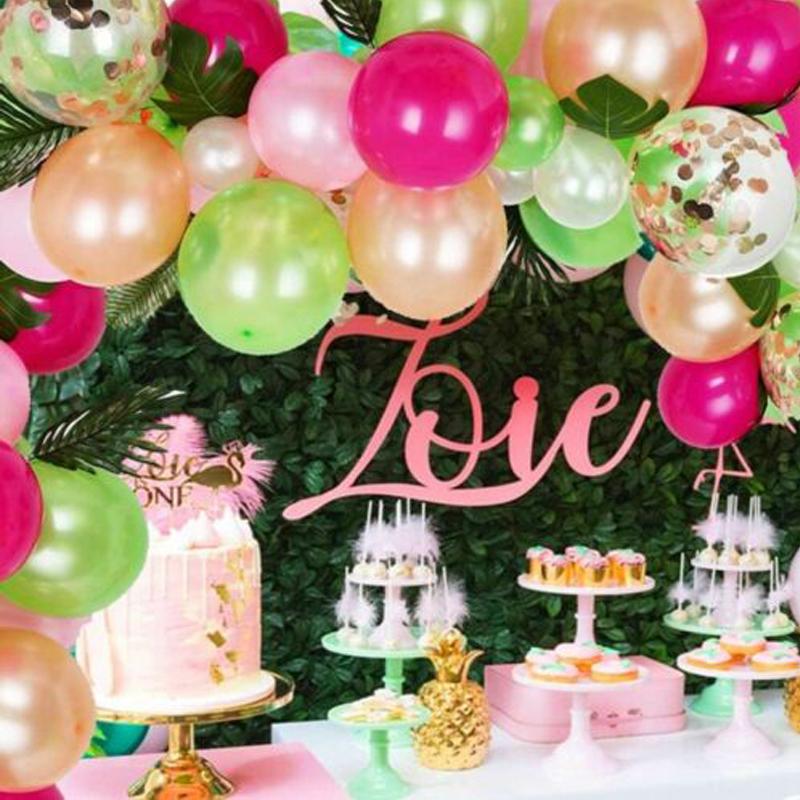 117Pcs Hawaii Tropical Balloon Garland Arch Kit Birthday Beach Summer Party Decor