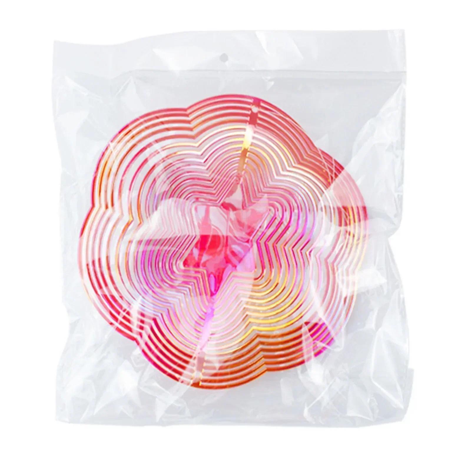 

1 шт. ABS шестиугольный ветряной вертушка 20,1*20,1 см красочный 3D отпугивающий птиц ветряной колокольчик для дома сад балкон украшения части