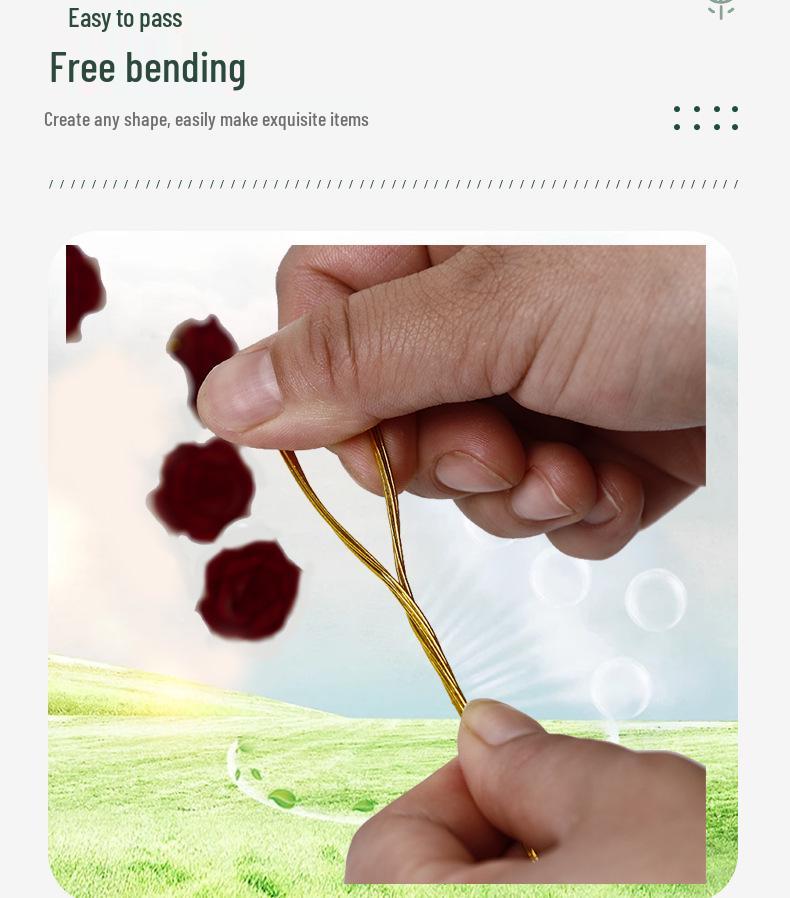 No. 20 Colored Galvanized Wire for Silk Stocking Flowers and Jewelry Crafting