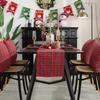 Ambiance de Noël Drapeaux de table Nappes Nappe festive rouge Drapeau de table Meuble TV Housse de table basse Serviette