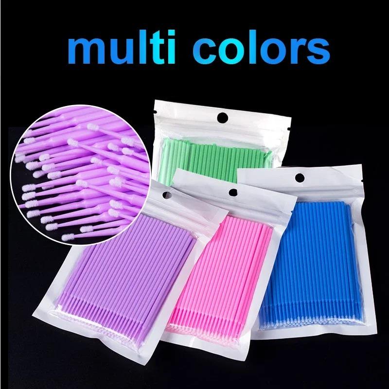YS00136--100pcs Durable Disposable Micro Brush Eyelash Extension Eye Lash Glue Applicators Cleaning Swab Sticks Makeup Tools