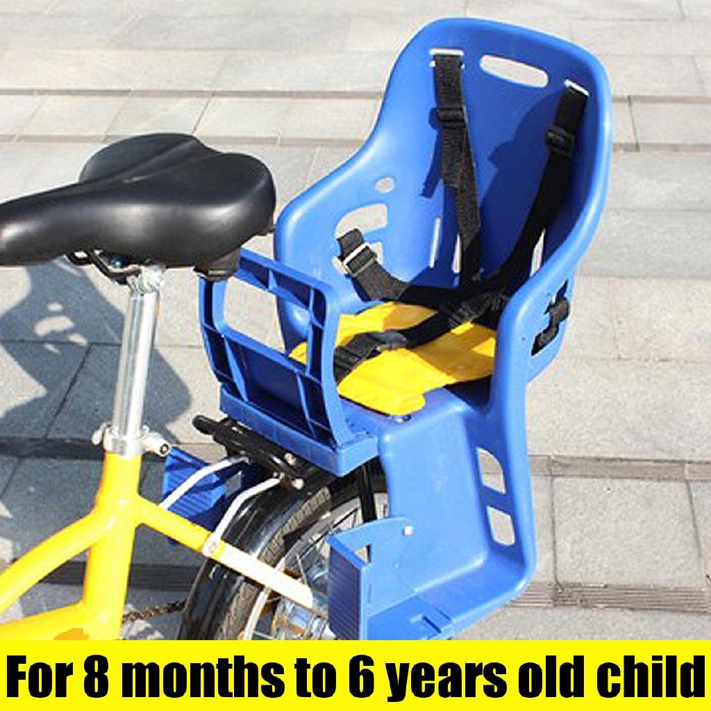 Blue Bicycle Bike Seat Kids Safety Child Baby Chair Bike Saddle with Armrest Backrest Guard Bar Pedal Cycling Acccessories
