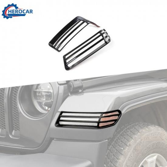 2X Exterior Front Eyebrow Light Lamp Cover Trim For Jeep Wrangler JL&JT 2018+