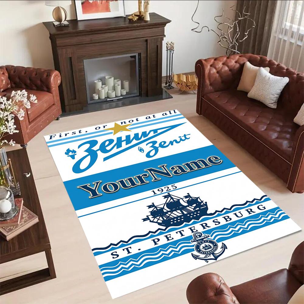 Fc Zenit Saint‑petersburg 50 Customized Name Carpet Perfect for Foyer Study room Outdoor Decorate room Anti-slip Rug Decorate Offices