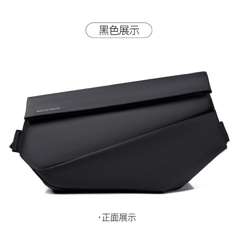 Men's breast bag, personalized backpack, messenger bag, waterproof and wear-resistant leisure bag, high-end fashion shoulder bag.