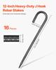 12-Inch 16 Pack Rebar Stakes Heavy Duty J Hook Galvanized Ground Anchors