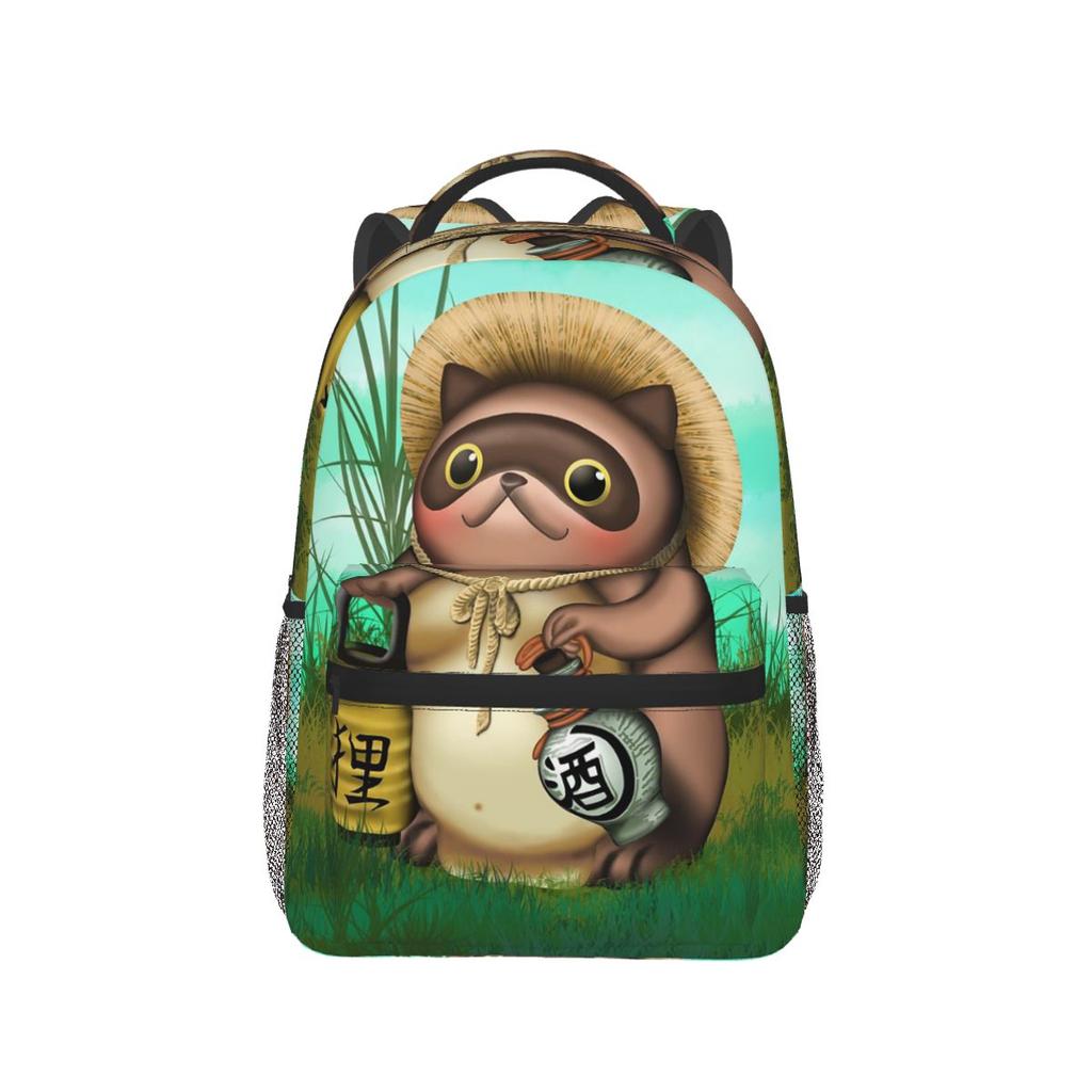 Tenuki Tanuki Backpack Student Boys Girls BookBag Children School Bag Laptop Shoulder Bags for Men Women