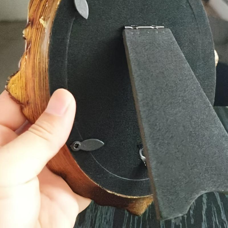 1Pc Six Inches Vintage-Inspired Oval Frame - Bronze & Golden Glass Elegant European Decorative Art and Craft Piece