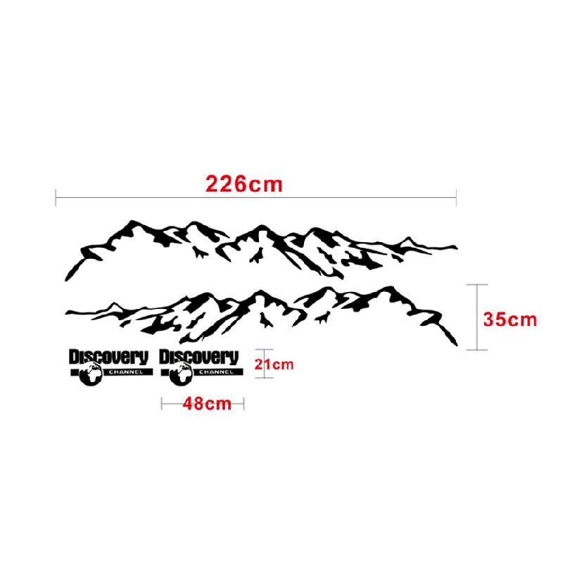 Vinyl Mountain Decal For Car Side Door Decoration, Auto Sticker, Decal For Toyota Prado Land Cruiser