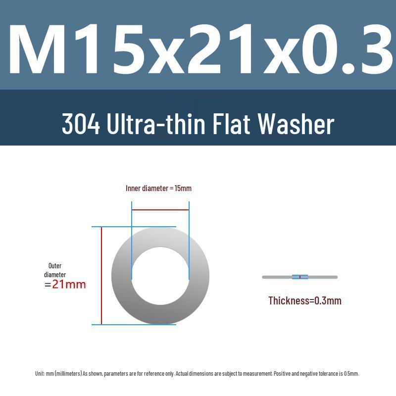 

Плоское кольцо-шайба из нержавеющей стали 304 (M3, M4, M5, M8)