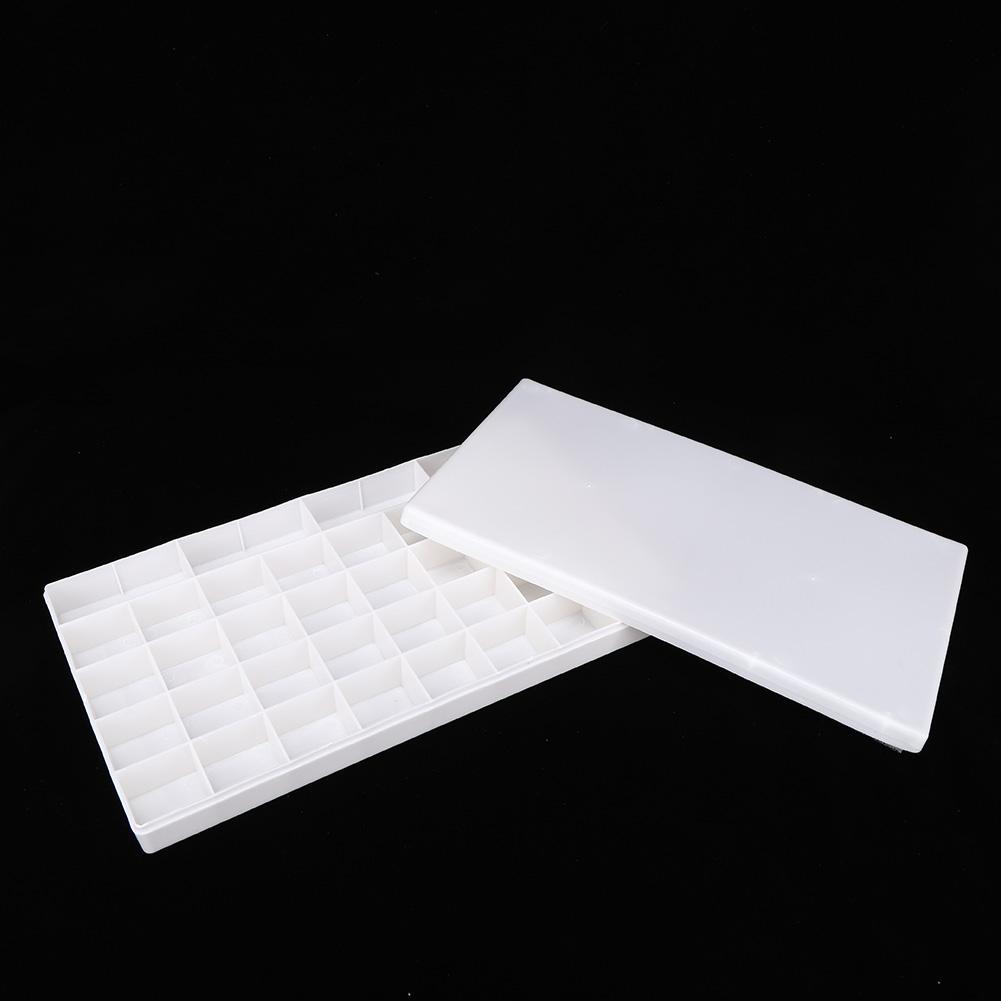 Plastic Painting Box 36-Grids Watercolor Drawing Pigment Palette Art Supplies with Cover