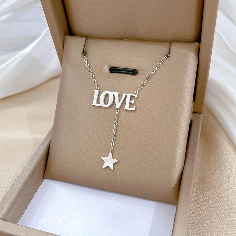 Popular Element Personality Minimalist Wind Furnace Real Gold Necklace Female Collarbone Chain