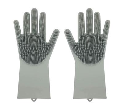 Magische Silikon-Spülhandschuhe Hitzebeständige Scheuerbürste Reinigungsbürste