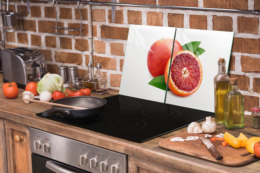 SZKLANA PŁYTA OCHRONNA NA KUCHENKĘ 85x52 GREJPFRUT