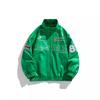 Leather jacket men's new autumn stand-up collar locomotive suit PU leather jacket trendy Hong Kong style embroidery American casual