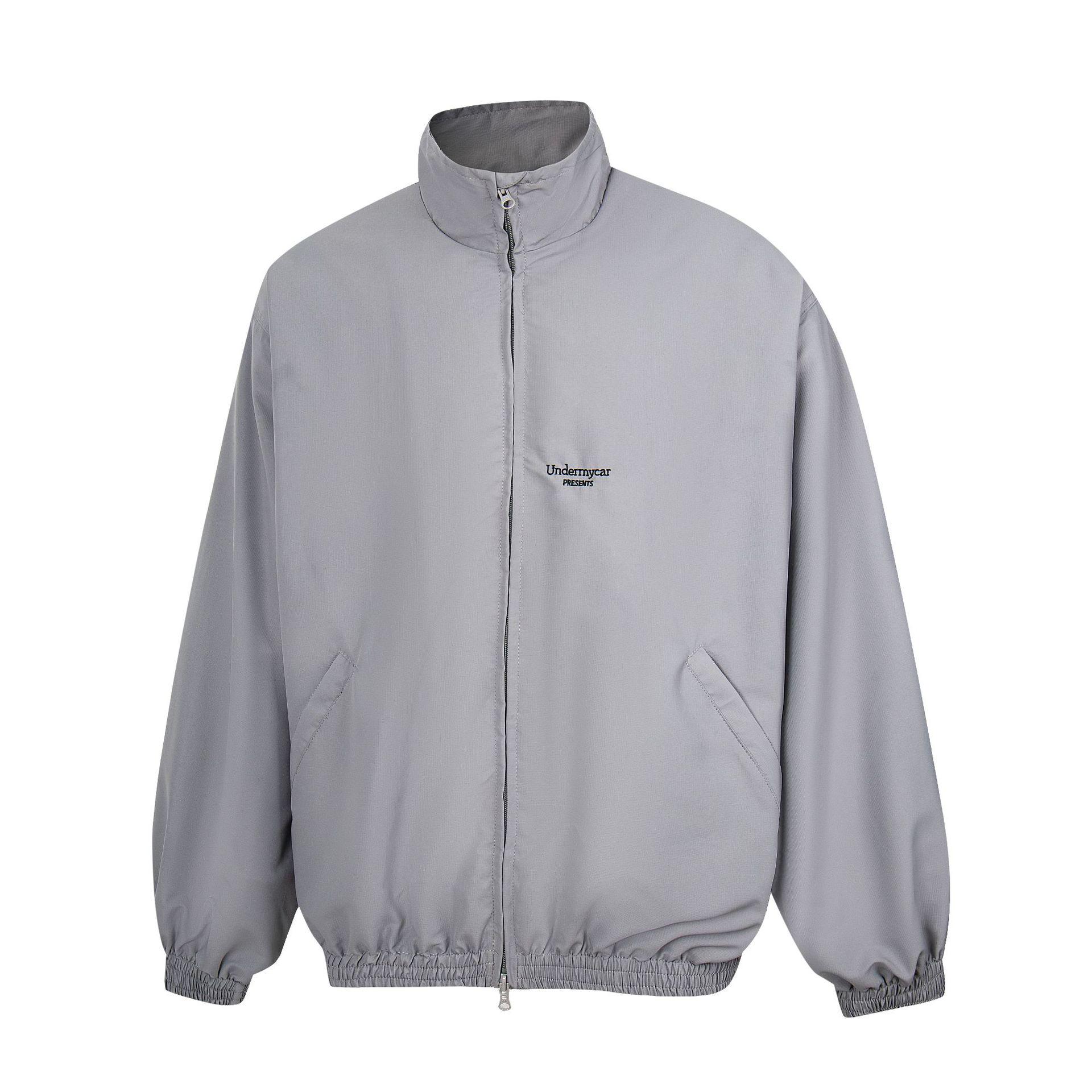 Men s Embroidered Stand Collar Jacket - Casual Loose Fit, Autumn/Winter L