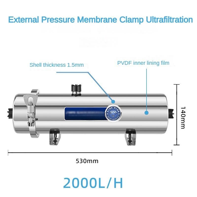 Stainless Steel Pipeline Filter High Flow Kitchen Water Purifier Rural Tap Water Ultrafiltration Direct Drinking Pure Water Machine