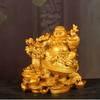 Hotei Buddha Seven Lucky Decorative Hotei Sitting on a Dragon Maitreya Auspicious Good Increases Feng Shui Item Statue, Figurine, Gods, Object,