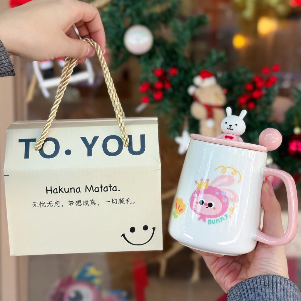 Weihnachtsgeschenk Mädchen Keramiktasse süße Tasse Souvenir praktisch Kinder neue Wassertasse 2025 Jungen