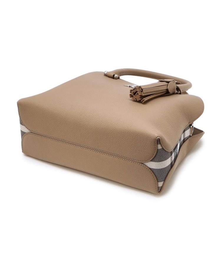 Daks Womens Accessories Beige Dd Logo Leather Tote Bag_Dcba6E760I2