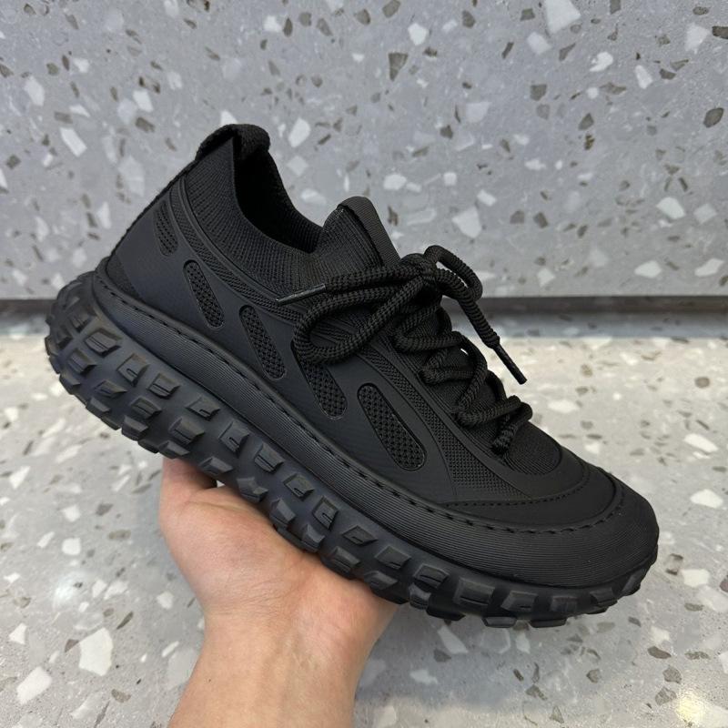 

Men s shoes summer 2025 new thick-soled heightening black mesh shoes men s fashion versatile casual sports dad shoes 44 чёрный