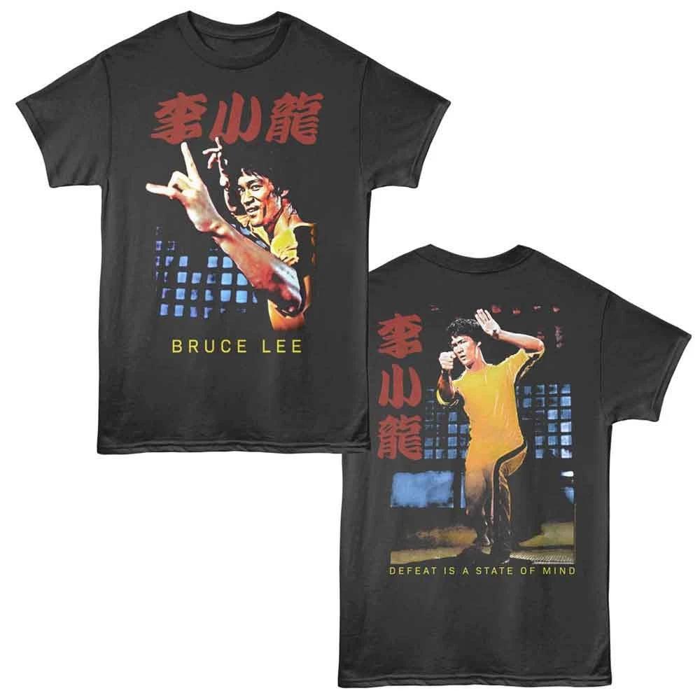 Bruce Lee - Yellow Jump - 2-Sided Print Short Sleeve Solid Children s T-shirt - Smoke 110