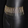 Elegant Rhinestones Body Chain Waist Jewelry For Women Tassels Waist Chain Party Dress Accessory Stage Performances Props