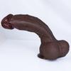 Extra Large Realistic Brown Dildo, Soft Liquid Silicone Sex Toy with Strong Suction Cup, Hands-Free G-Spot and Anal Pleasure for Women and Couples