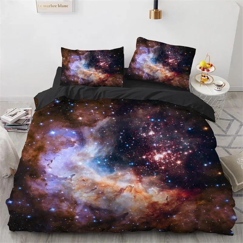 

Starry Sky Duvet Cover Boundless Abstract Galaxy Bedding Set Microfiber Space Universe Star Quilt Cover Twin Queen For Kids Teen EU Single(135x200cm)