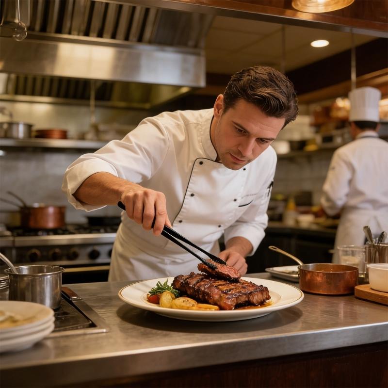 Set of 3 Kitchen Tongs Stainless Steel Easy to Clean Long Tweezer for Cooking Heat Resistant Easy Grip for Handling