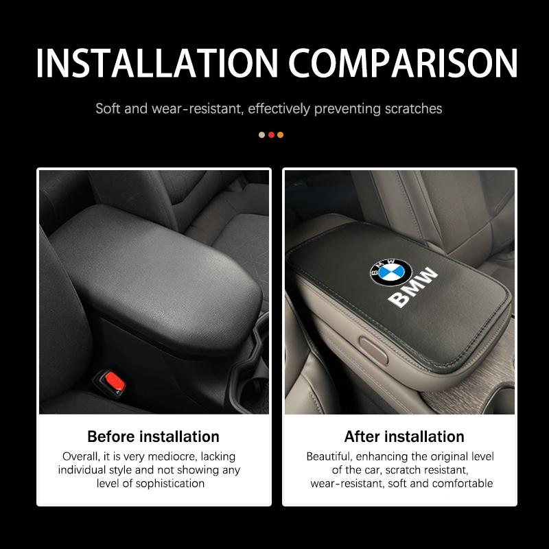 Leather Car Armrest Mat Center Console Protection Cushion Cover For BMW X3 X5 M5 M3 E46 E90 E60 F10 E39 F30 E36 G30 E87 E70
