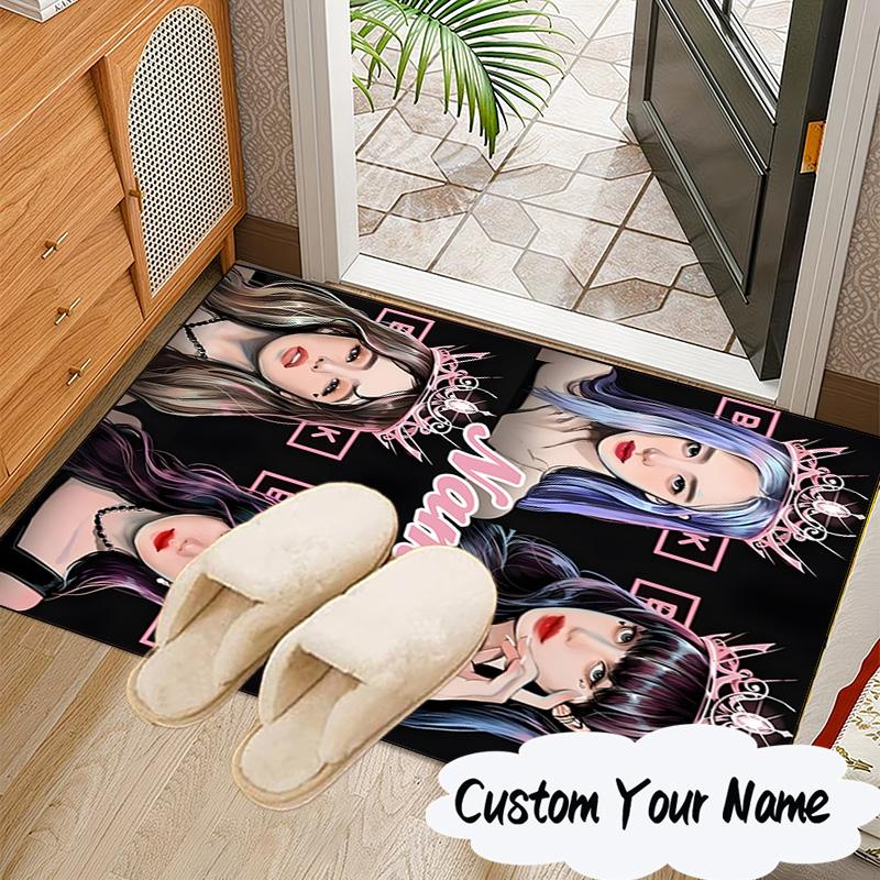 Custom Name Kpop Group Fashion Carpet, Chair Rug,Area Rug for Office Bedroom living rooms bedroom, Doormat decor Christmas fan gifts
