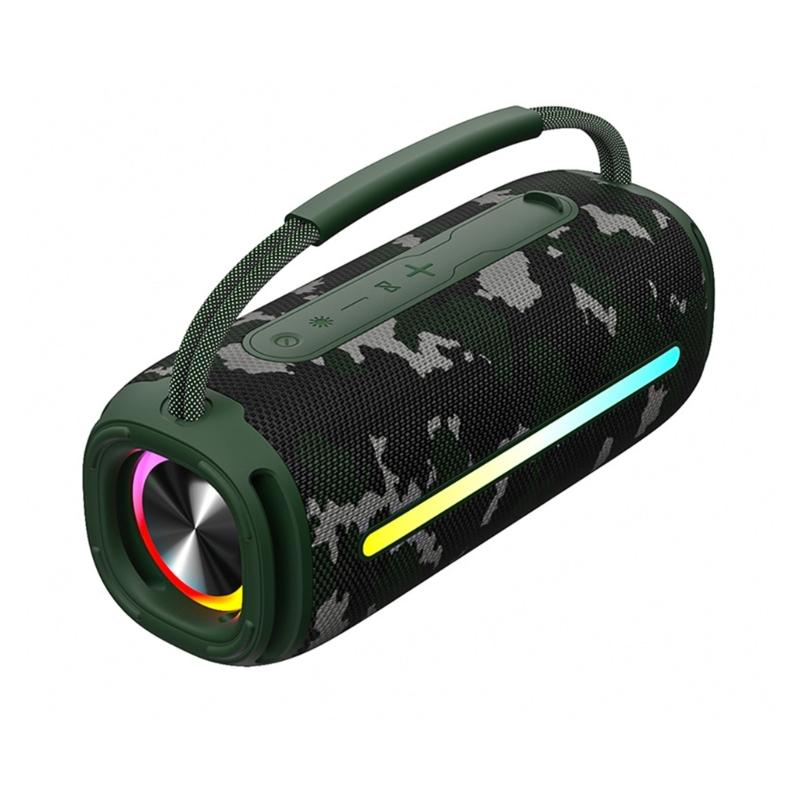 20W Portable Bluetooth-compatible Speaker Double Driver 360°Surround Sound IPX6 Waterproof For Camping Beach Party