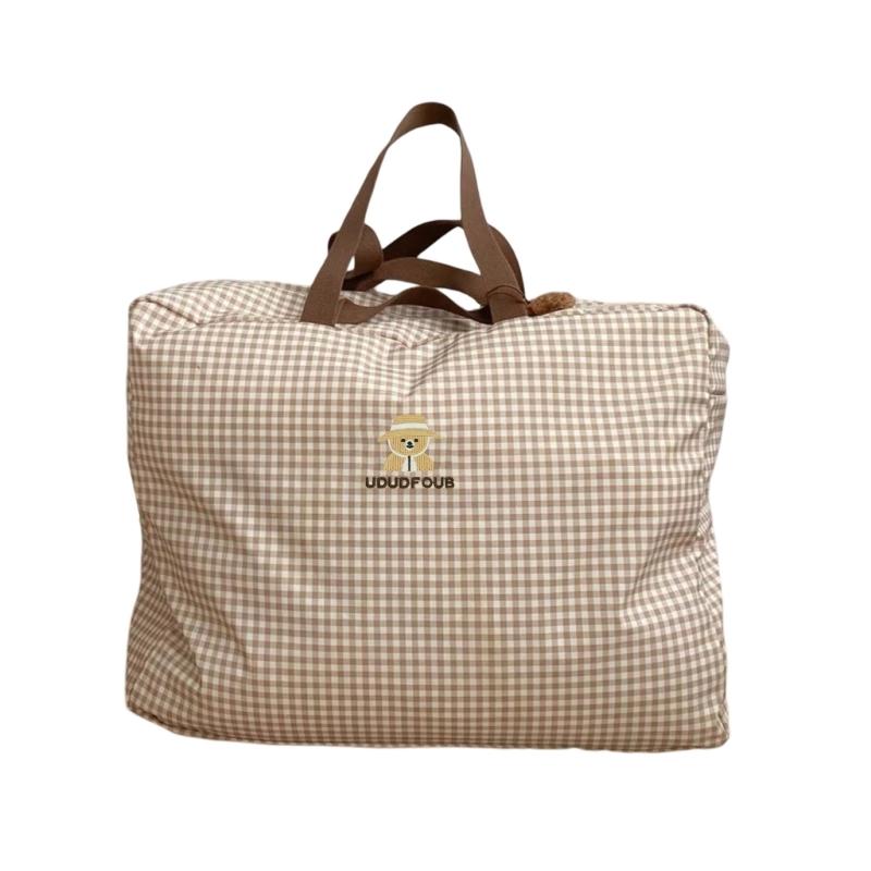 

Portable Quilt and Blanket Storage Bag Stylish Bedding Organizers Bag for Students Luggage Holder for Boarding Schools 1 хаки